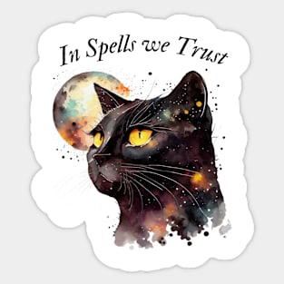 Witch's Black Cat Sticker